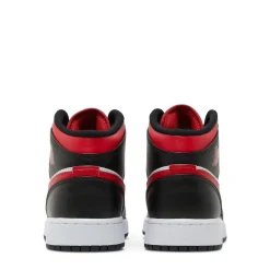 Air Jordan 1 Mid Black Fire Red (GS) ||Plus Outlet