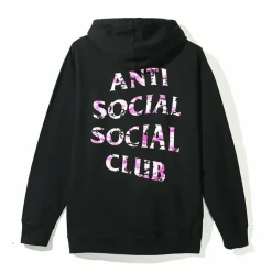 Anti Social Social Club Beverly Hoodie Black/Pink ||Plus Fashion