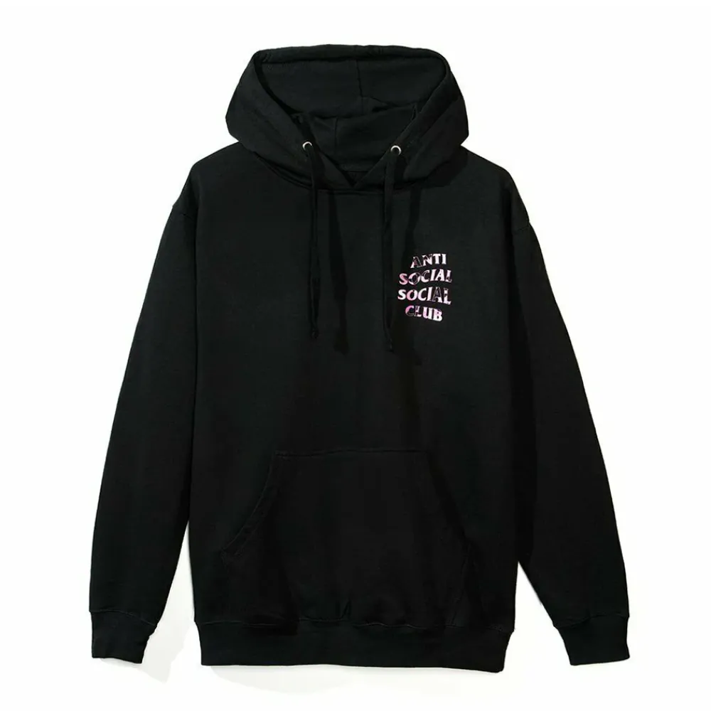 Anti Social Social Club Beverly Hoodie Black/Pink ||Plus Fashion