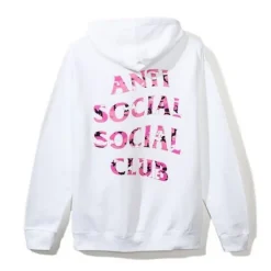 Anti Social Social Club Beverly Hoodie White/Pink ||Plus New