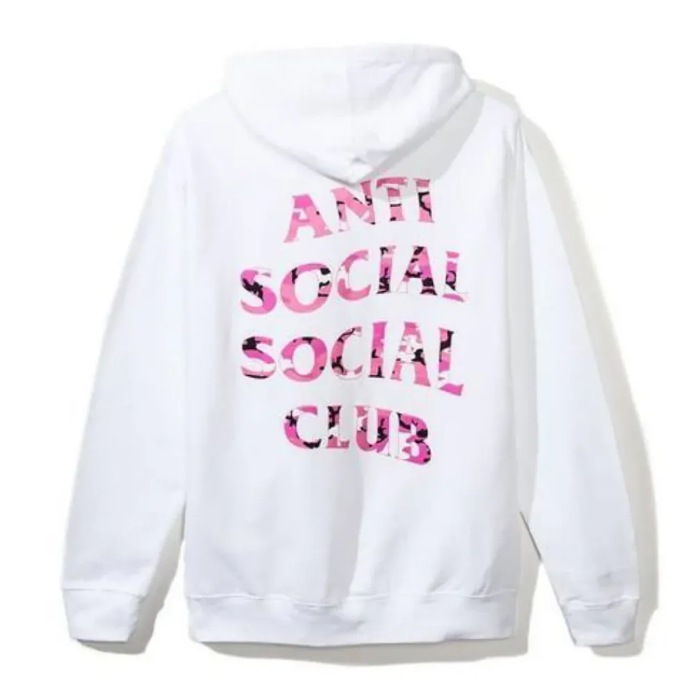 Anti Social Social Club Beverly Hoodie White/Pink ||Plus New