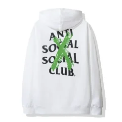 Anti Social Social Club Cancelled Remix Hoodie White ||Plus Discount