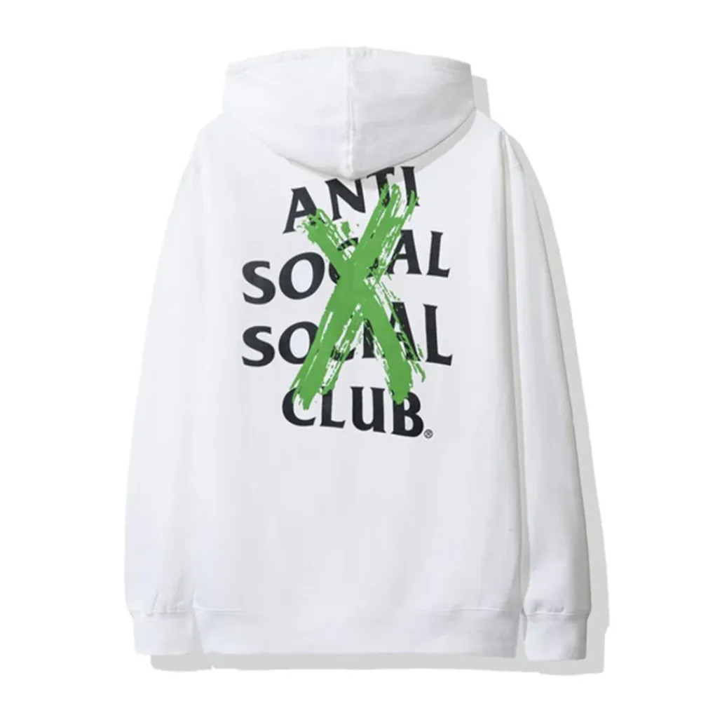 Anti Social Social Club Cancelled Remix Hoodie White ||Plus Discount