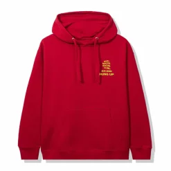 Anti Social Social Club Dialtone Hoodie Red ||Plus Sale