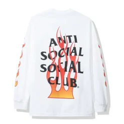 Anti Social Social Club Firebird Long Sleeve Tee White ||Plus Clearance