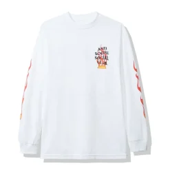 Anti Social Social Club Firebird Long Sleeve Tee White ||Plus Clearance