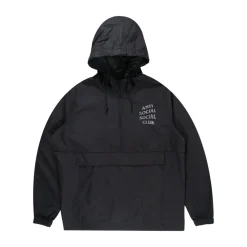 Anti Social Social Club Ghost Of You And Me Anorak Jacket Black ||Plus New