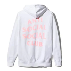 Anti Social Social Club Hoodie White/Pink ||Plus New