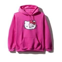 Anti Social Social Club Hello Kitty Hoodie Pink ||Plus Online