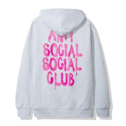 Anti Social Social Club LES HOODIE Grey ||Plus Hot