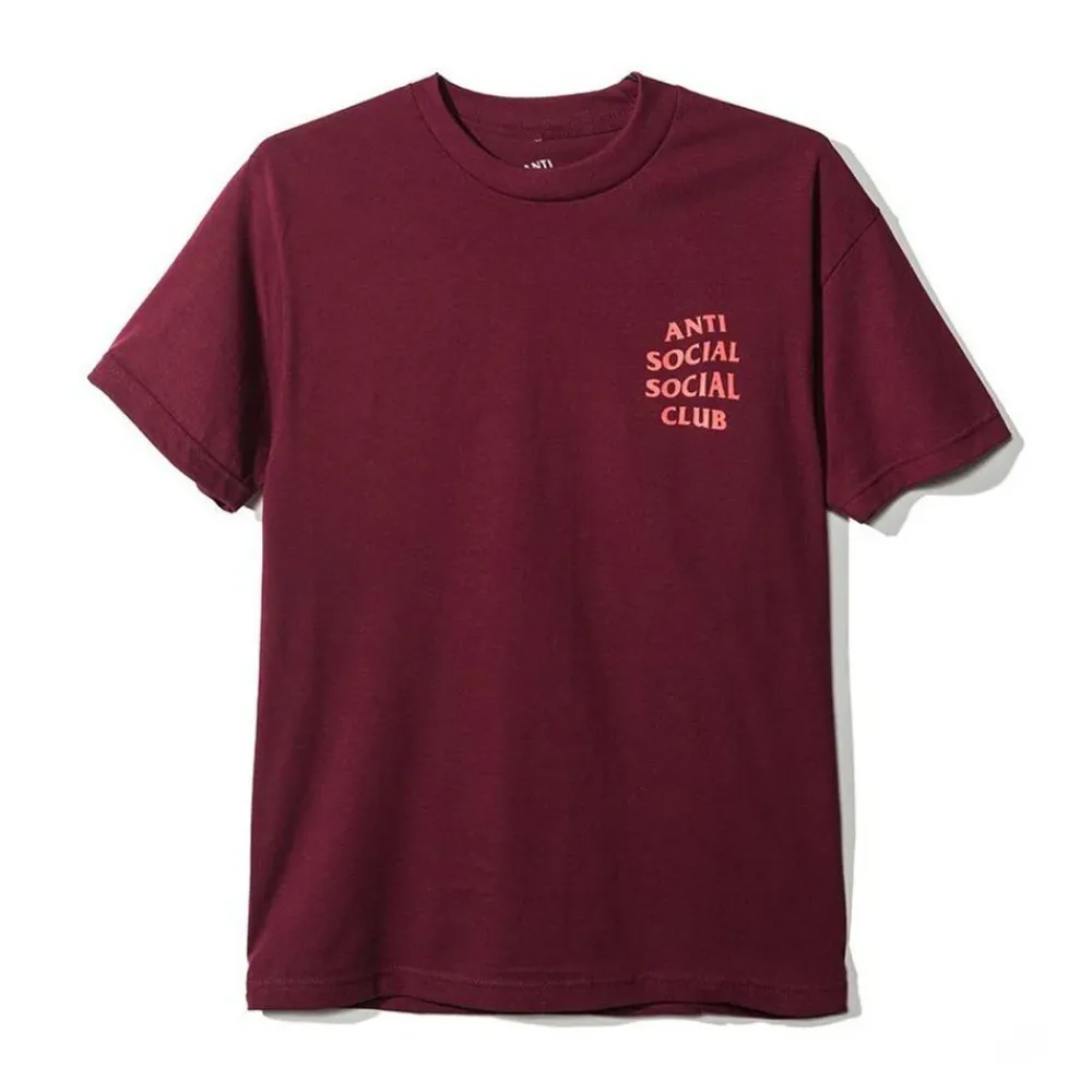 Anti Social Social Club Logo Tee 2 Maroon ||Plus Clearance