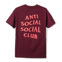 Anti Social Social Club Logo Tee 2 Maroon ||Plus Clearance