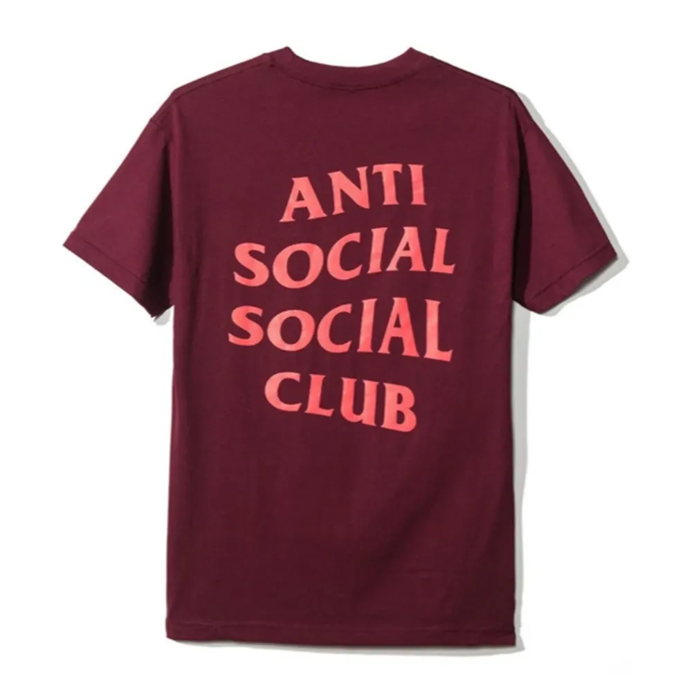 Anti Social Social Club Logo Tee 2 Maroon ||Plus Clearance