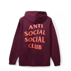 Anti Social Social Club Lost Feelies Hoodie Maroon ||Plus Outlet