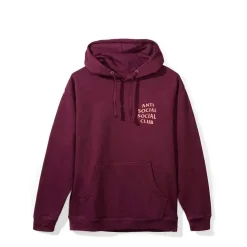 Anti Social Social Club Lost Feelies Hoodie Maroon ||Plus Outlet