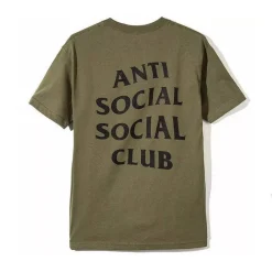 Anti Social Social Club Logo Tee 2 Olive ||Plus Sale