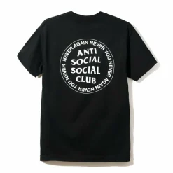 Anti Social Social Club Never You Black Tee Black ||Plus Clearance