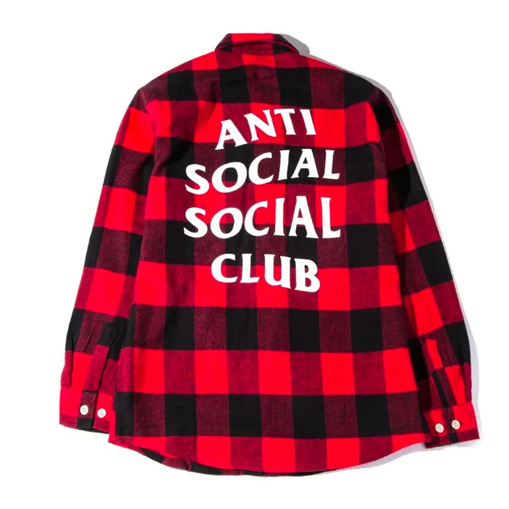 Anti Social Social Club Park Flannel Red ||Plus New