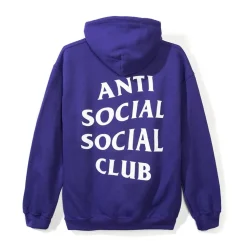 Anti Social Social Club Purple Rain Hoodie Purple ||Plus Fashion