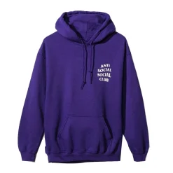 Anti Social Social Club Purple Rain Hoodie Purple ||Plus Fashion