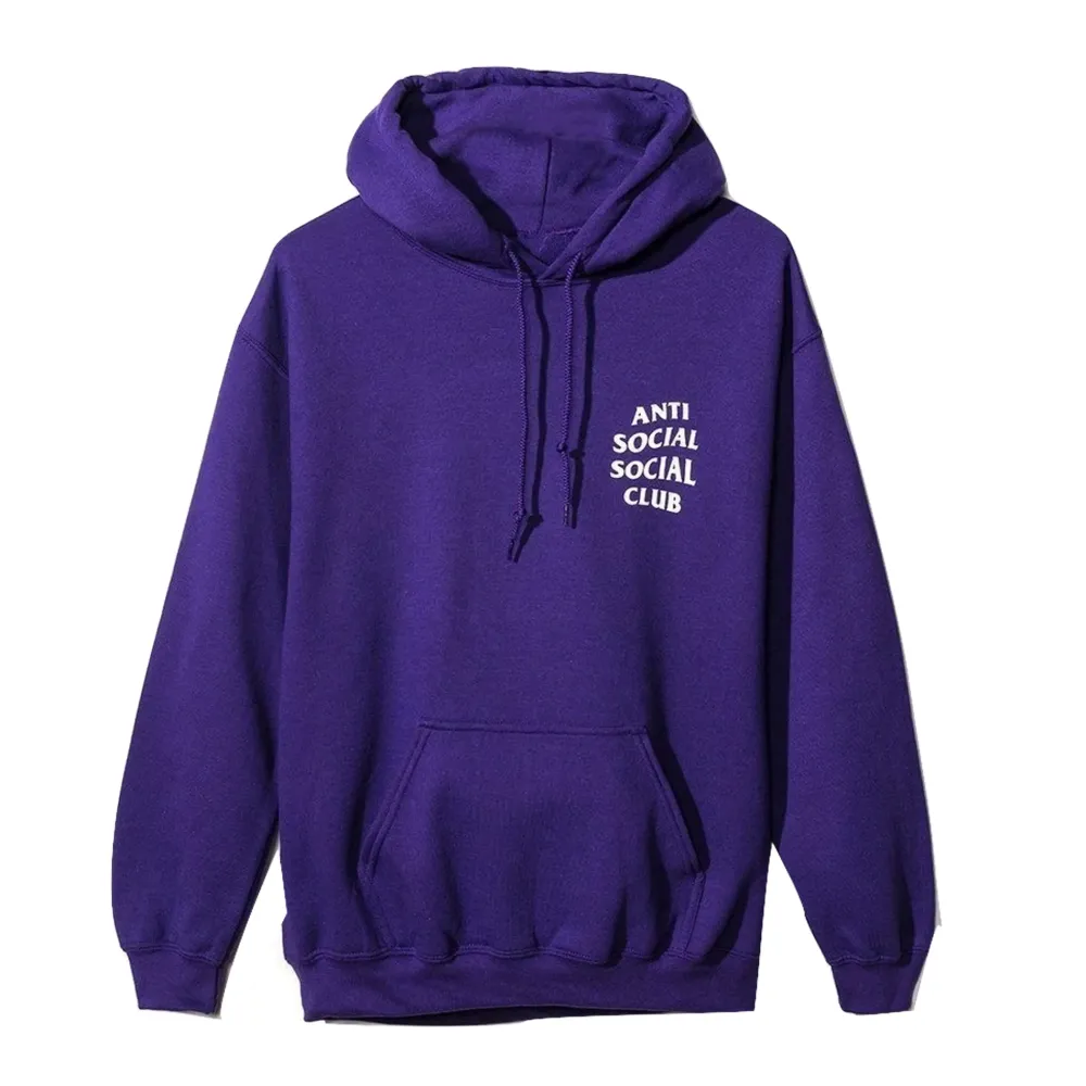 Anti Social Social Club Purple Rain Hoodie Purple ||Plus Fashion