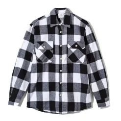 Anti Social Social Club Park Flannel Black/White ||Plus Fashion