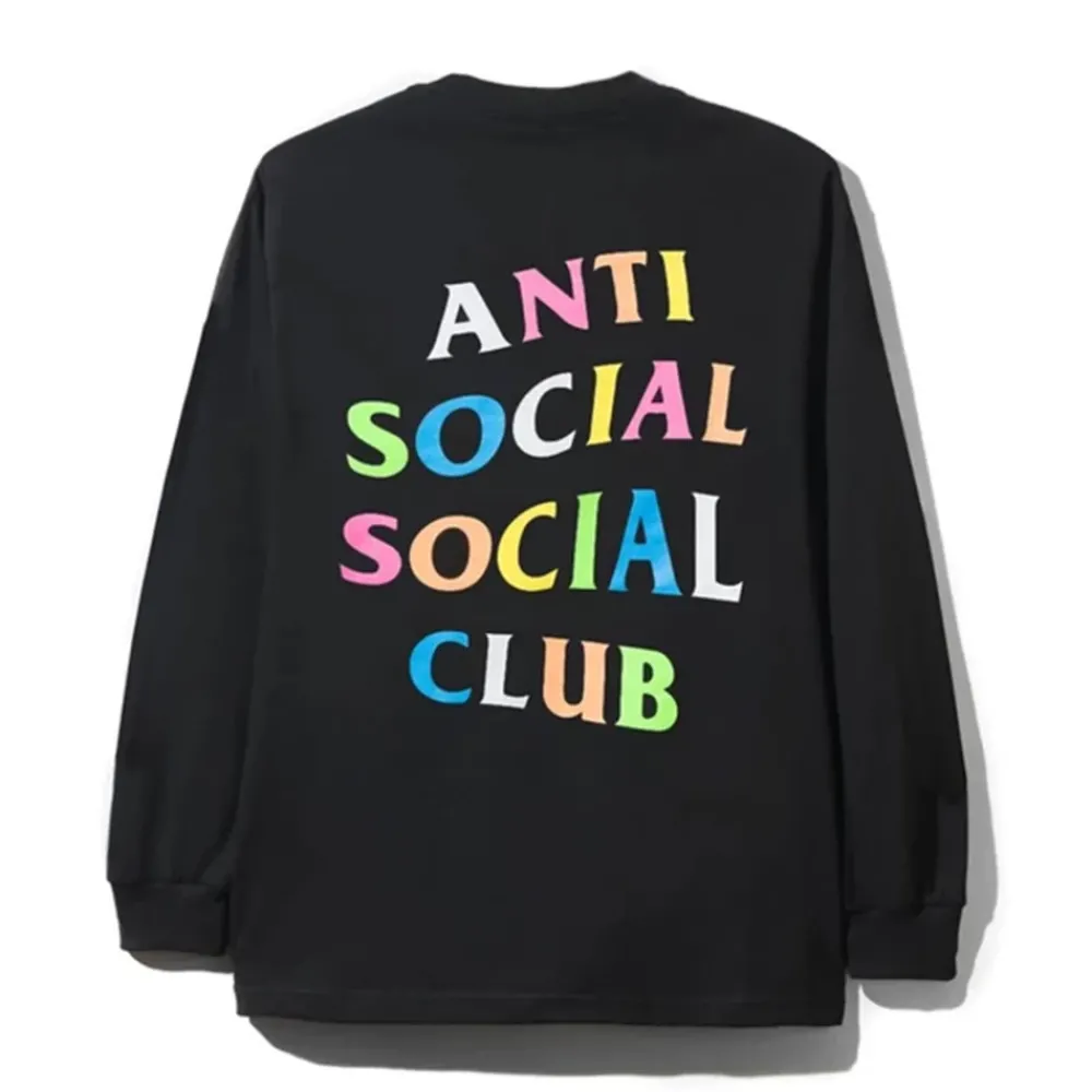 Anti Social Social Club Rainbow Crewneck Black ||Plus Online