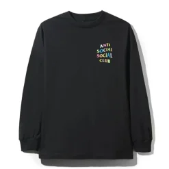 Anti Social Social Club Rainbow Crewneck Black ||Plus Online
