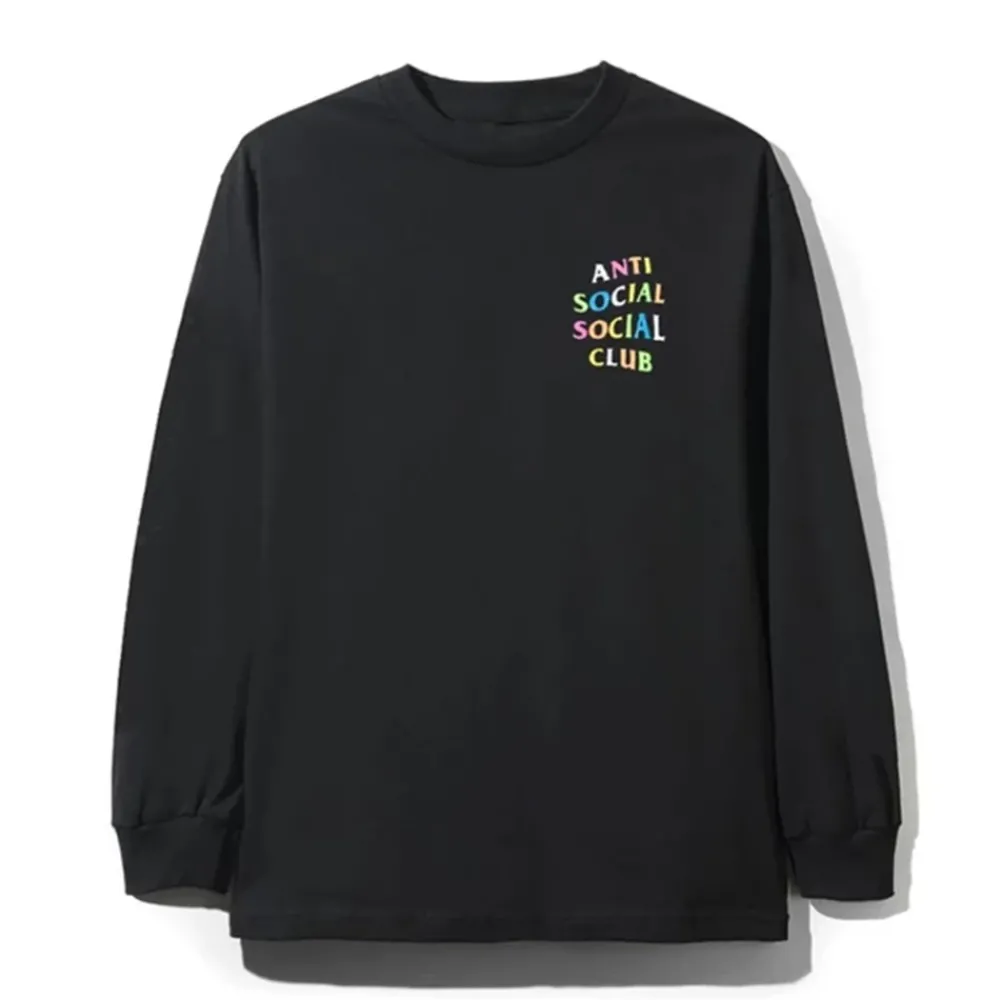 Anti Social Social Club Rainbow Crewneck Black ||Plus Online