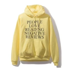 Anti Social Social Club Yelp! Hoodie Yellow ||Plus Sale