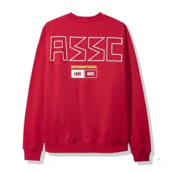 Anti Social Social Club 300ZX Crewneck Red ||Plus Discount