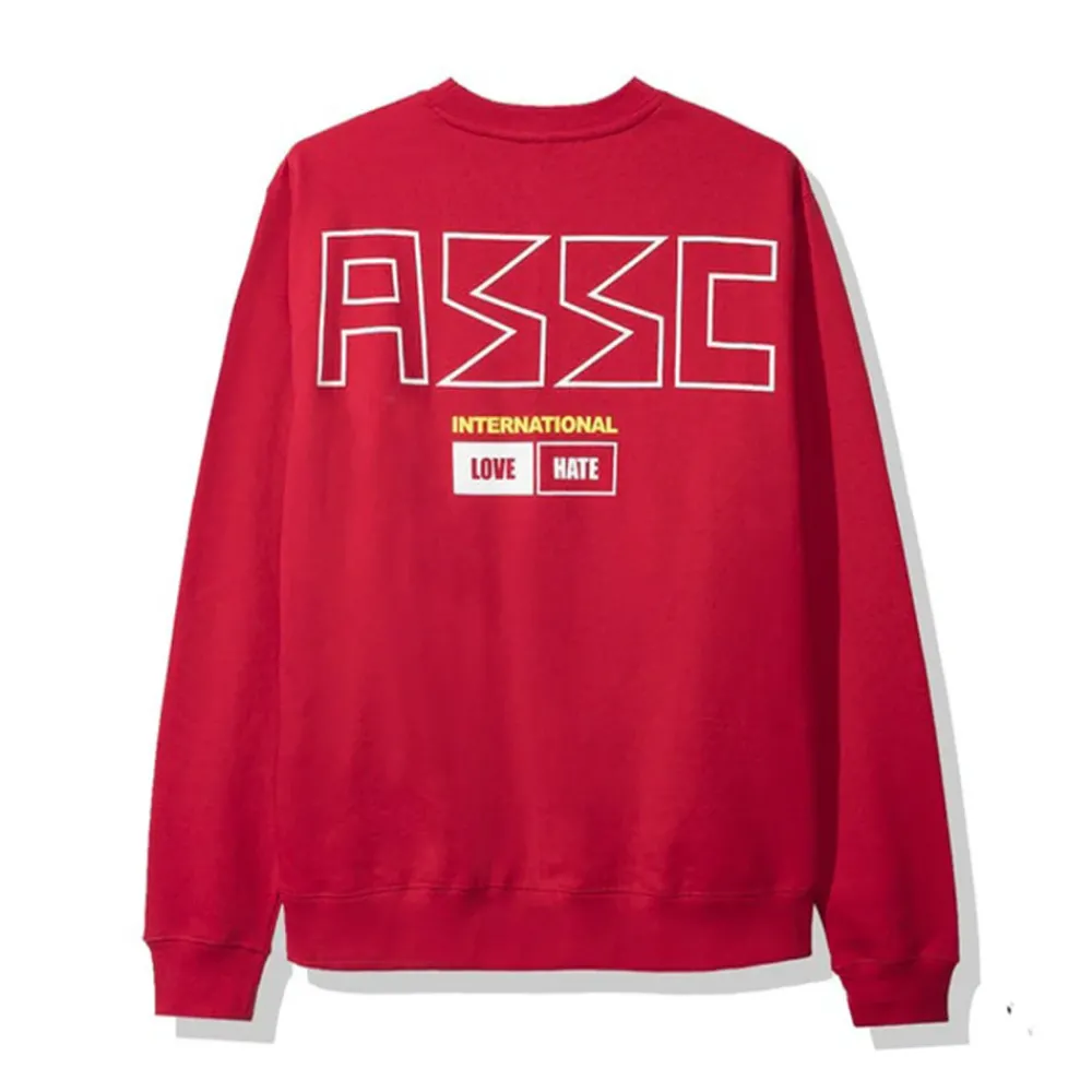 Anti Social Social Club 300ZX Crewneck Red ||Plus Discount