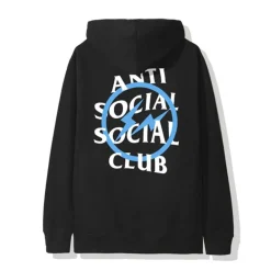 ASSC x Fragment Blue Bolt Hoodie Black ||Plus Fashion