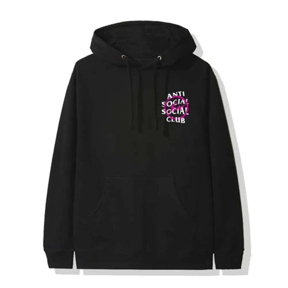 ASSC x Fragment Pink Bolt Hoodie Black ||Plus Outlet