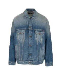 Balenciaga Back Emblem Patch Denim Jacket|PlusJ Online