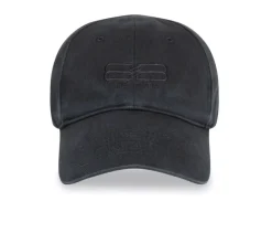 Balenciaga BB Paris Icon Velcro Strap Cap Black|PlusJ Discount