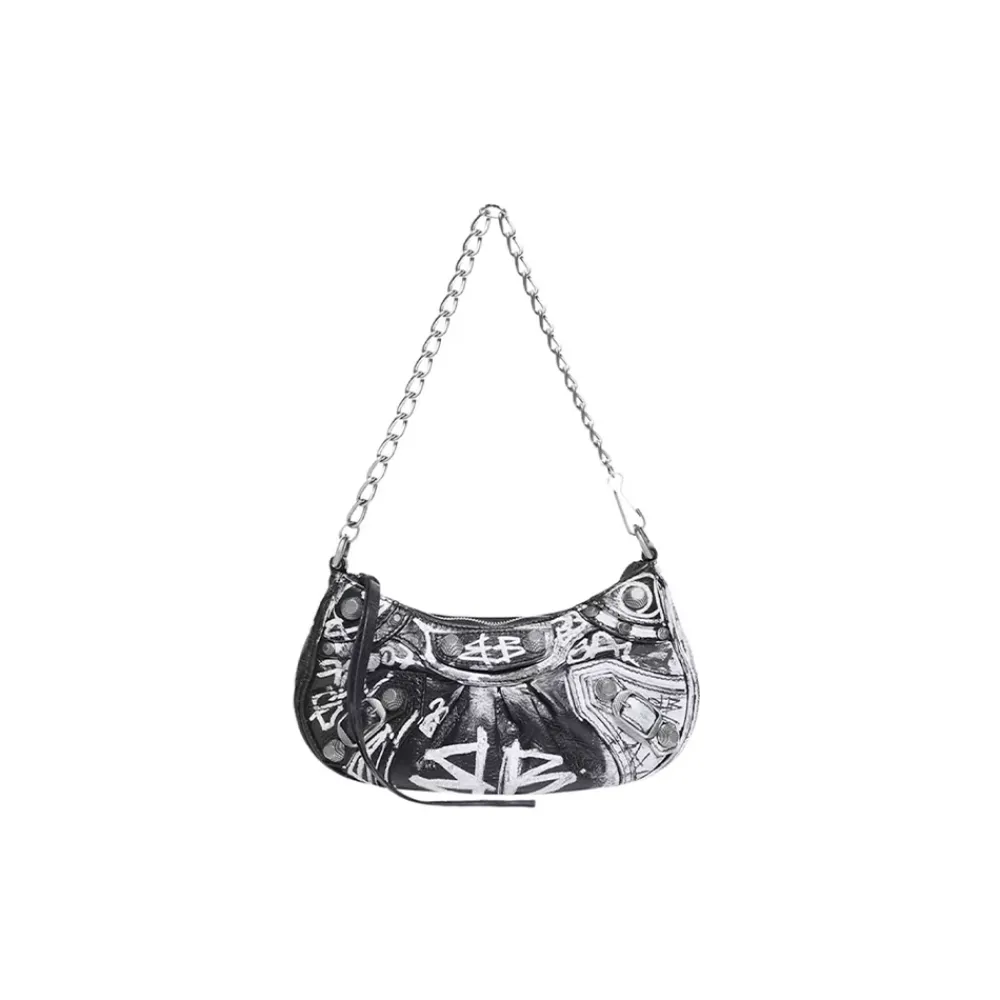 Balenciaga Le Cagole Mini Bag With Chain Graffiti|PlusJ Clearance