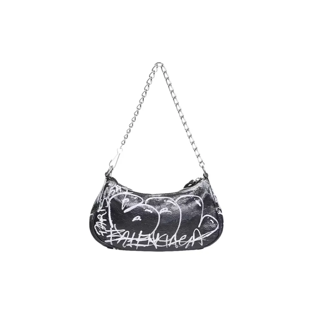 Balenciaga Le Cagole Mini Bag With Chain Graffiti|PlusJ Clearance