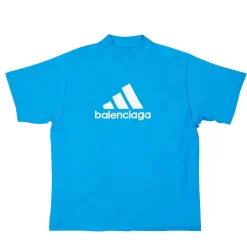 Balenciaga x adidas Unisex T-Shirt Oversized Blue|PlusJ Hot