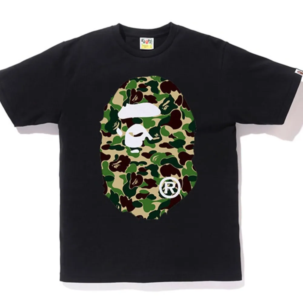 BAPE ABC Big Ape Head Tee Black/Green ||Plus New