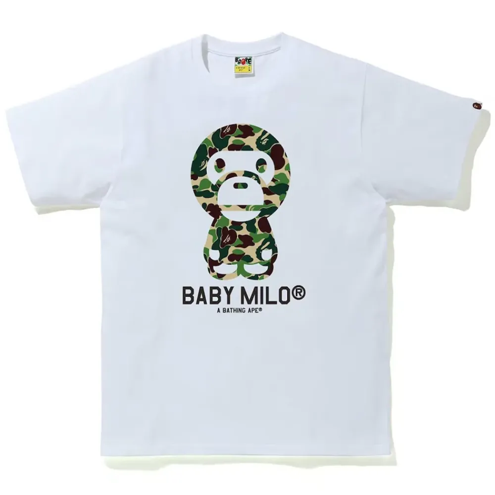 Bape ABC Camo Baby Milo Tee White/Green|Plus Online
