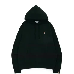 BAPE Ape Head One Point Relaxed Fit Pullover Hoodie Black|Plus Online