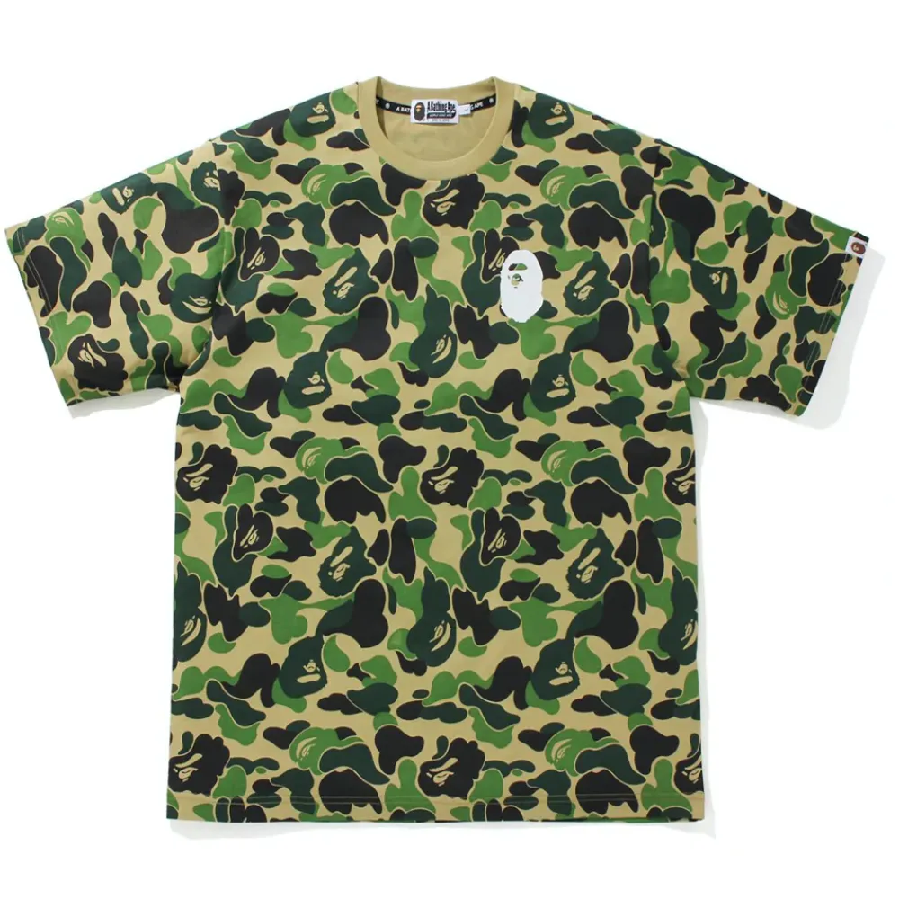 BAPE Big ABC Camo Ape Head Relaxed Fit Tee Green|Plus Best