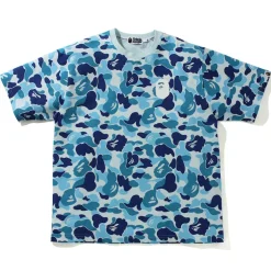 BAPE Big ABC Camo Ape Head Relaxed Fit Tee Blue|Plus Online