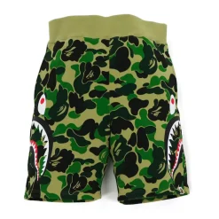 Bape Big ABC Camo Side Shark Sweat Shorts Green|Plus Outlet