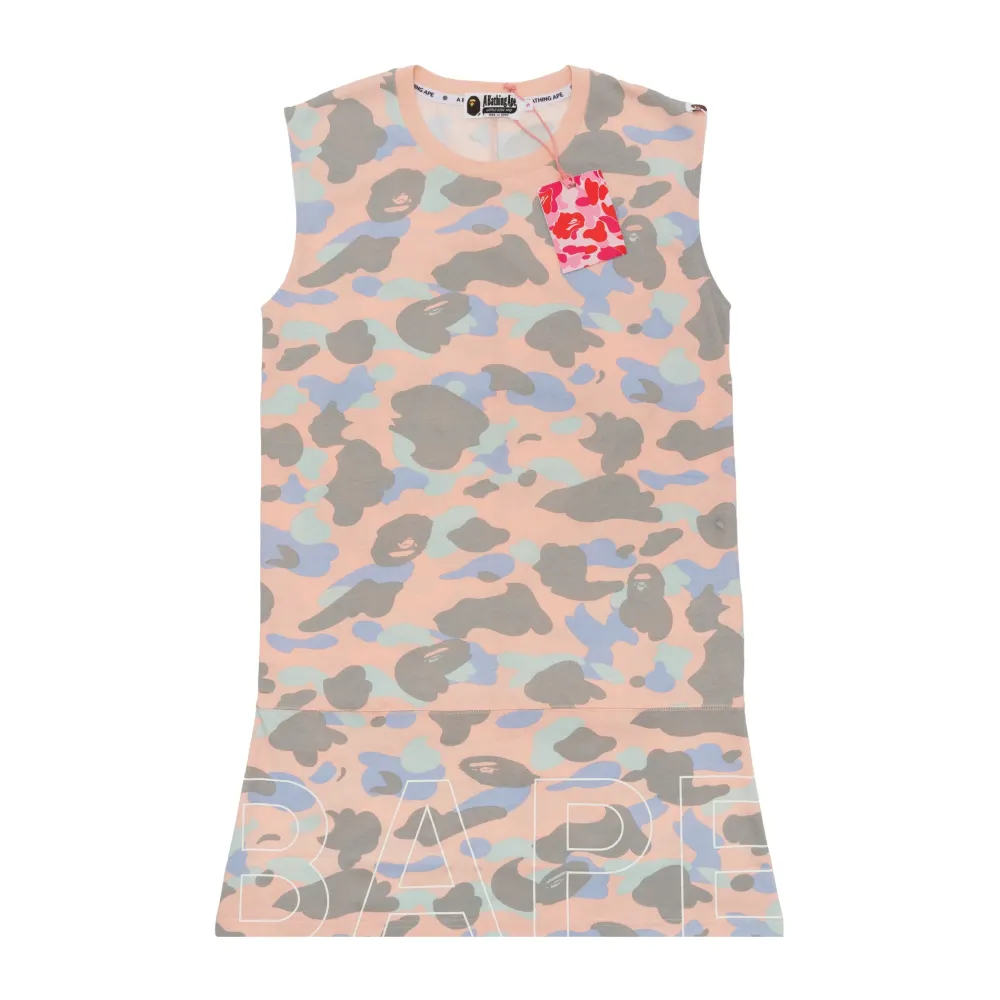Bape Camo One Piece Sleeveless Dress Pink (Ladies)|Plus Clearance