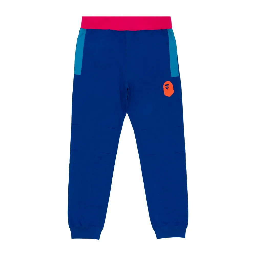 Bape Color Block Sweat Pants Blue/Pink|Plus Hot