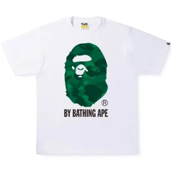 BAPE Color Camo by Bathing Ape Tee White/Green ||Plus New