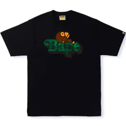 BAPE Color Camo Milo on Bape Tee Black/Green ||Plus Outlet