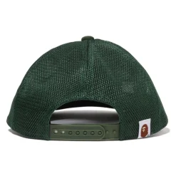Bape Color Camo NYC Logo Mesh Cap Green (FW22)|Plus Fashion